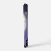 Phone case with a wolf howling at the full moon (Côté gauche)