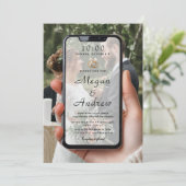 Phone Lock Screen Wedding Invitation (Debout devant)