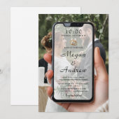 Phone Lock Screen Wedding Invitation (Devant / Derrière)