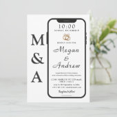 Phone Lock Screen Wedding Invitation (Debout devant)
