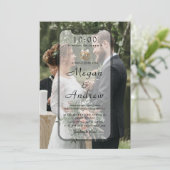 Phone Lock Screen Wedding Invitation (Debout devant)