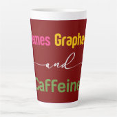 Phonemes Graphemes en Cafeïne Grappig Lezen Terug Latte Mok (Voorkant)