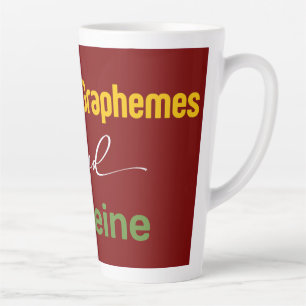 Phonemes Graphemes en Cafeïne Grappig Lezen Terug Latte Mok
