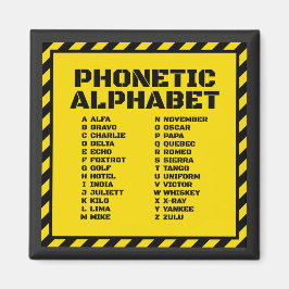 Phonetic Alphabet – Alfa Zulu Edition Magneet