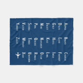 Phonetic Alphabet Aviation Fleece Blanket (Voorkant (Horizontaal))