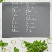 Phonetic Alphabet Teacher Cadet Training Spelling Theedoek (Gevouwen)