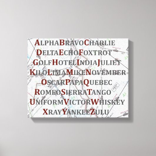 Phonetisch alfabet Canvas, thuiscadeaus voor de lu Canvas Afdruk (Voorkant)