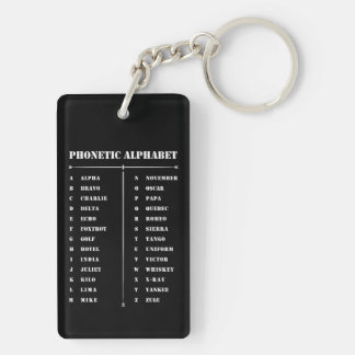 Phonetisch alfabet sleutelhanger