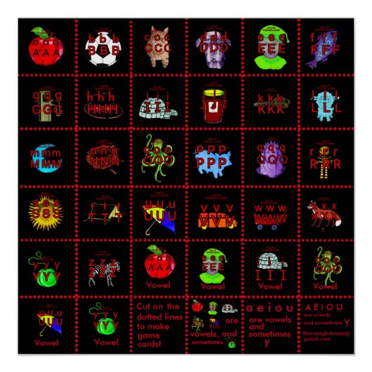 PHONICS-poster of spelkaarten! Perfect Poster (Voorkant)