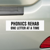 Phonics rehab bumpersticker (Op auto)