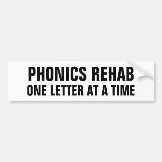 Phonics rehab bumpersticker (Voorkant)