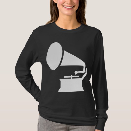 Phonograaf - Wit T-shirt (Voorkant)