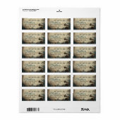 Phonograph Blue Vintage Weddenschap Label (Full Sheet)