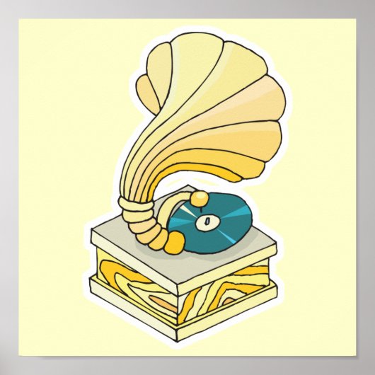 phonograph Record-speler Poster (Voorkant)