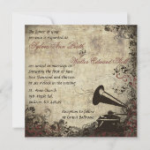 Phonograph Vintage Wedding Invitation (Devant)