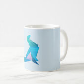 Phoque origami Art Mug (Devant droit)