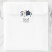 Phoques d'enveloppes Navy Blooms - Stickers Favori (Sac)