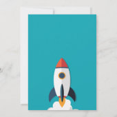 Phot0 Rocket Spacship Boy Invitation Anniversaire (Dos)