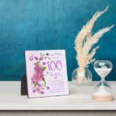 Photo 100e Anniversaire Plaque Cadeau 5.25 x 5.25 avec E (Insitu)