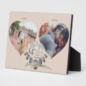 Photo 14th Wedding Anniversary 2 Photos Hearts Plaque (Côté)