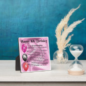 Photo 16e anniversaire Design Grandgirl Poème Plaque (Insitu)