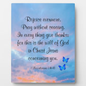 Photo 1 Thessaloniciens 5:16-18 Plaque (Devant)