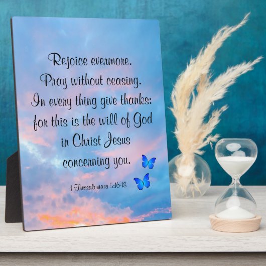 Photo 1 Thessaloniciens 5:16-18 Plaque (Côté)