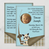 Photo 1er Anniversaire Invitation de pêcheurs (Devant / Derrière)