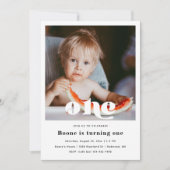 Photo 1er Anniversaire Invitation | Premier annive (Devant)