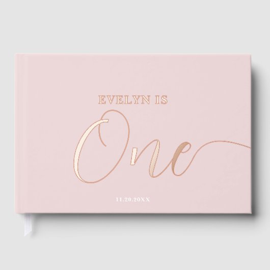 Photo 1er anniversaire Script rose (Recto)