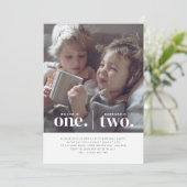 Photo 1er et 2e Invitation d'anniversaire conjoint (Debout devant)