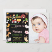 Photo 1ère ferme Barnyard invitations anniversaire (Devant)