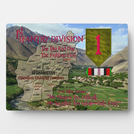 Photo 1re division d'infanterie Plaque de vétéran de l'E (Devant)