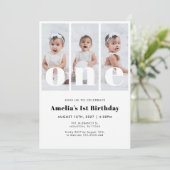 Photo 1st Birthday Invitation (Debout devant)