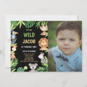 Photo 1st Wild One Birthday Invitations (Devant)