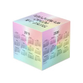 Photo 2019-2022 petit cube en calendrier de miroitement (Angle devant)