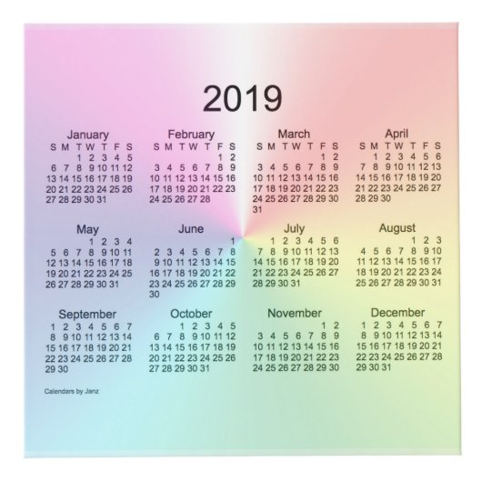 Photo 2019-2022 petit cube en calendrier de miroitement (Devant)