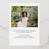 Photo 2024 Graduation Gold Foil Faire-part (Verso)