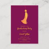 Photo 2025 Graduation Tassel Party Mini Invitation (Devant)