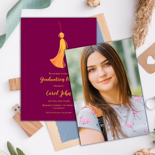Photo 2025 Graduation Tassel Party Mini Invitation