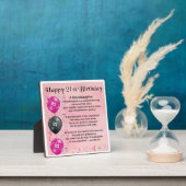 Photo 21e anniversaire Design Grandgirl Poème Plaque (Insitu)