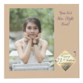 Photo 21e anniversaire Mariage Cube en laiton (Droite)