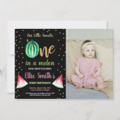 Photo 2 Slice Green Watermelon Invitation d'annive (Devant)