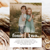 Photo 2e et 4e Invitation d'anniversaire conjointe