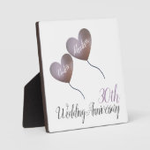 Photo 30e anniversaire de mariage perle cadeau Plaque (Recto)