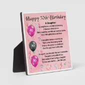 Photo 30th Birthday Daughter Poem Plaque (Recto)