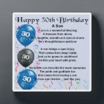 Photo 30th  Birthday Son Poem Plaque<br><div class="desc">A great personalised gift for a son on his 30th  Birthday.

This item can be personalised or just purchased as it is</div>