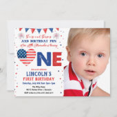 PHOTO - 4 juillet 1er anniversaire Invitation (Devant)