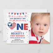 PHOTO - 4 juillet 1er anniversaire Invitation (Devant)