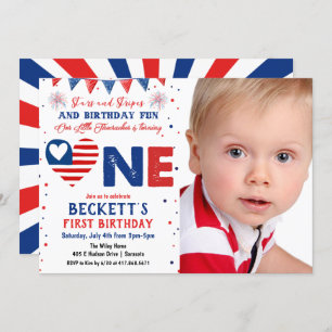 PHOTO - 4 juillet 1er anniversaire Invitation